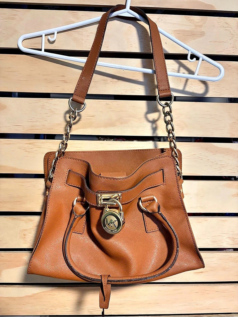 Michael Kors Hamilton Satchel Brown Shoulder Bag